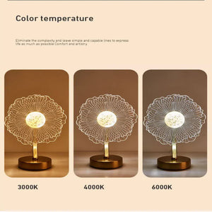 Windmill Shape Luxury Acrylic Table Lamp Modern Usb Powered Night Light | Decorative Atmosphere For Bedroom Living Room