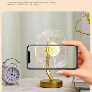 Sunflower Shape Luxury Acrylic Table Lamp Modern Usb Powered Night Light | Decorative Atmosphere For Bedroom Living Room