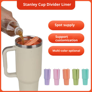 Pink 40Oz Silicone Dual Chamber Cup Separator Food Grade Drink Divider Cold Mug With Separate Compartments Bpa Free Line