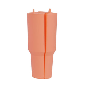 Orange 40Oz Silicone Dual Chamber Cup Separator Food Grade Drink Divider Cold Mug With Separate Compartments Bpa Free Li