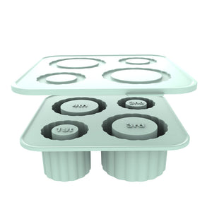 2 Pcs Green Silicone Ice Cube Tray With Lid Easy Release Food Grade Platinum Mold 30Oz/40Oz Compatible Durable And Reusa