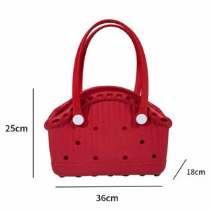 Red Portable Eva Pet Handbag Diy Custom Decoration Carrier For Small Pets Beach And Outdoor Use (Large Capacity)