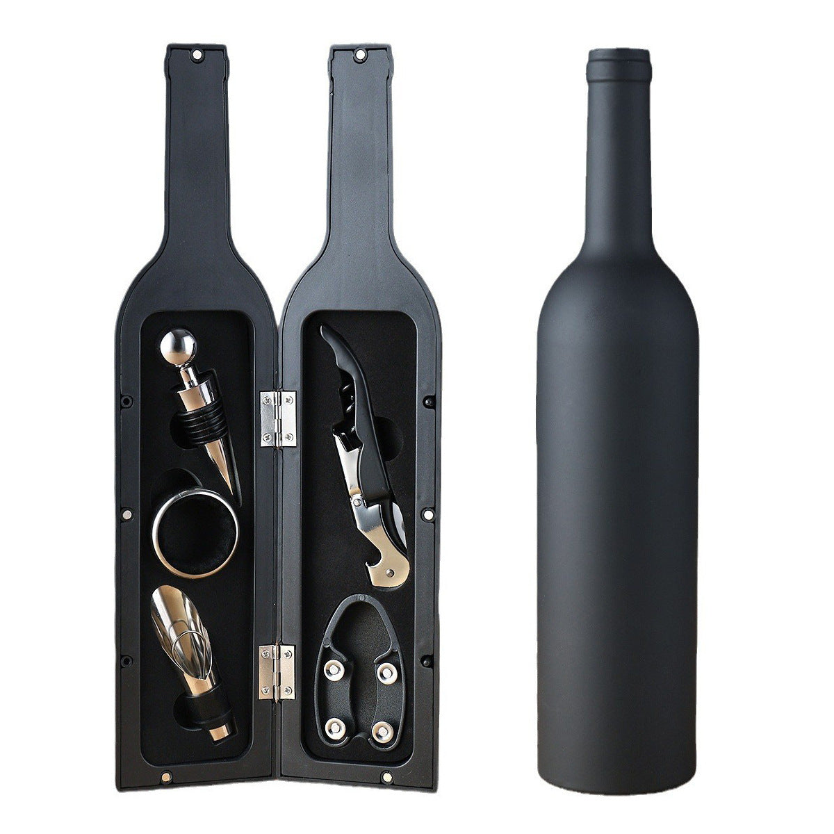 Black Closure Creative Wine Accessories Set 5 Piece High Grade Tool Gift