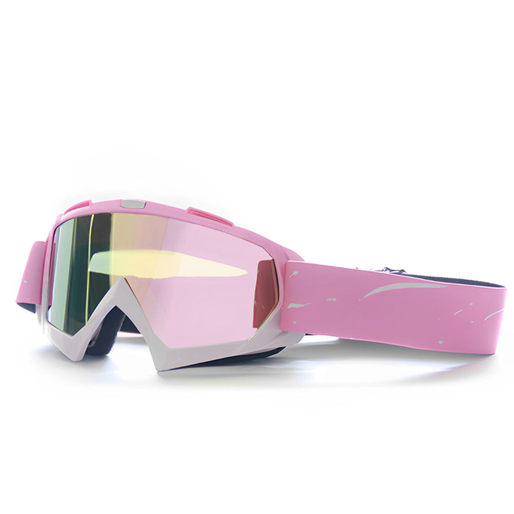 Progressive Pink + Rose Lenses Outdoor Protective Motorcycle Goggles Windproof Dustproof Skiing And Cycling Eyewear Ligh