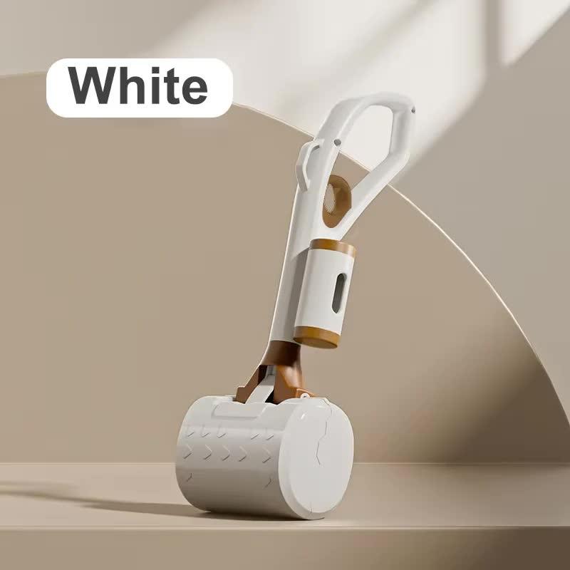 White Portable Dog Poop Scooper With Large 9.5Cm Opening Ergonomic Handle Lightweight 320G Pet Waste Picker For Outdoor