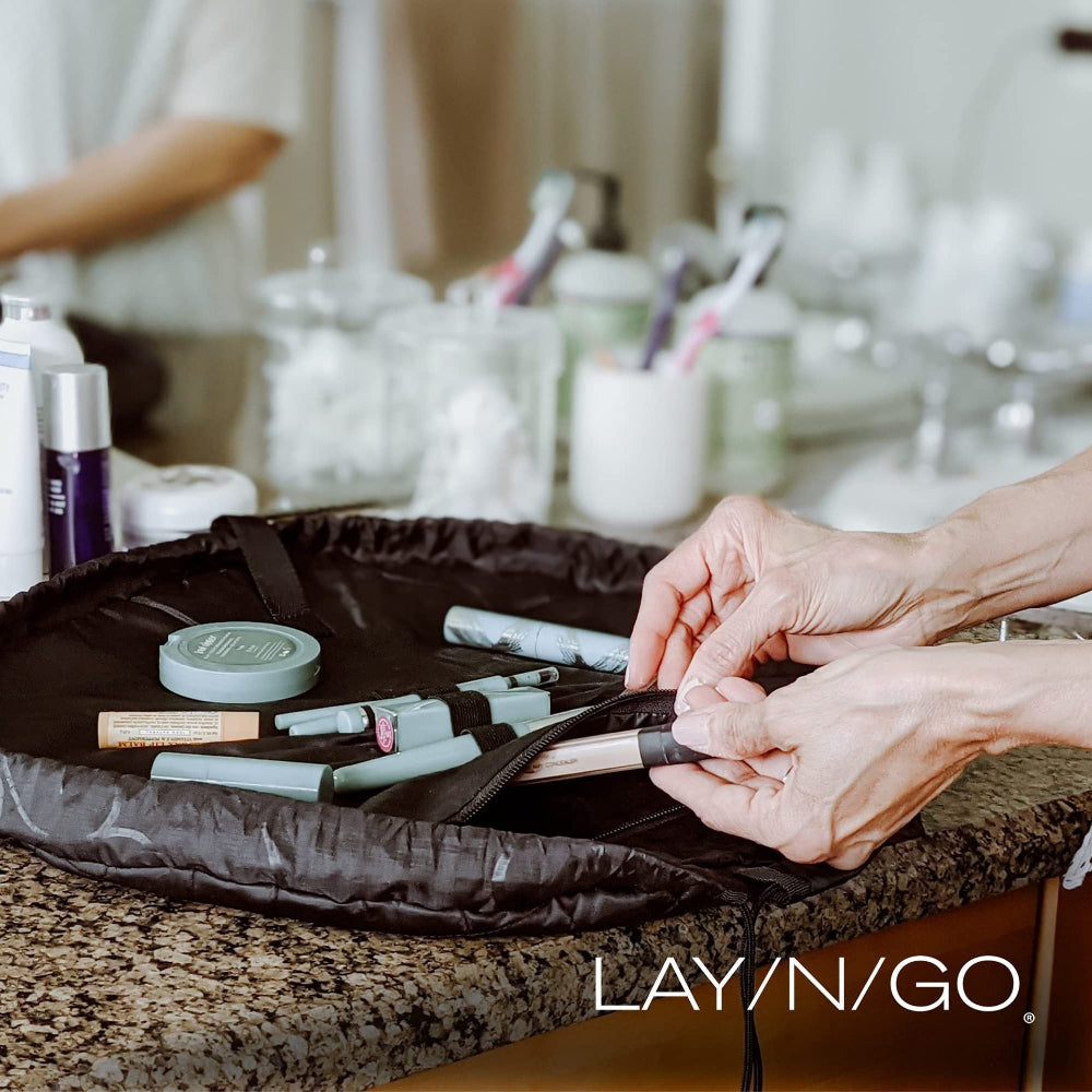 Pink Portable Drawstring Cosmetic Storage Bag For Travel And Daily Use(Cosmetics Pictured Are Photo Props Not Included)