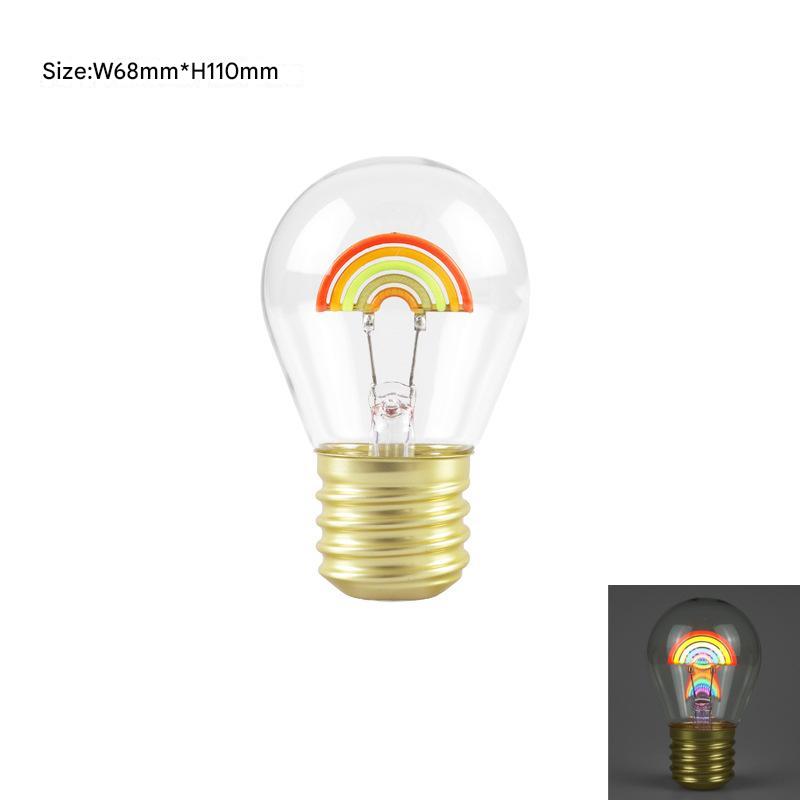 Rainbow Shape Portable Usb Rechargeable Led Bulb Night Light & Festive Decor