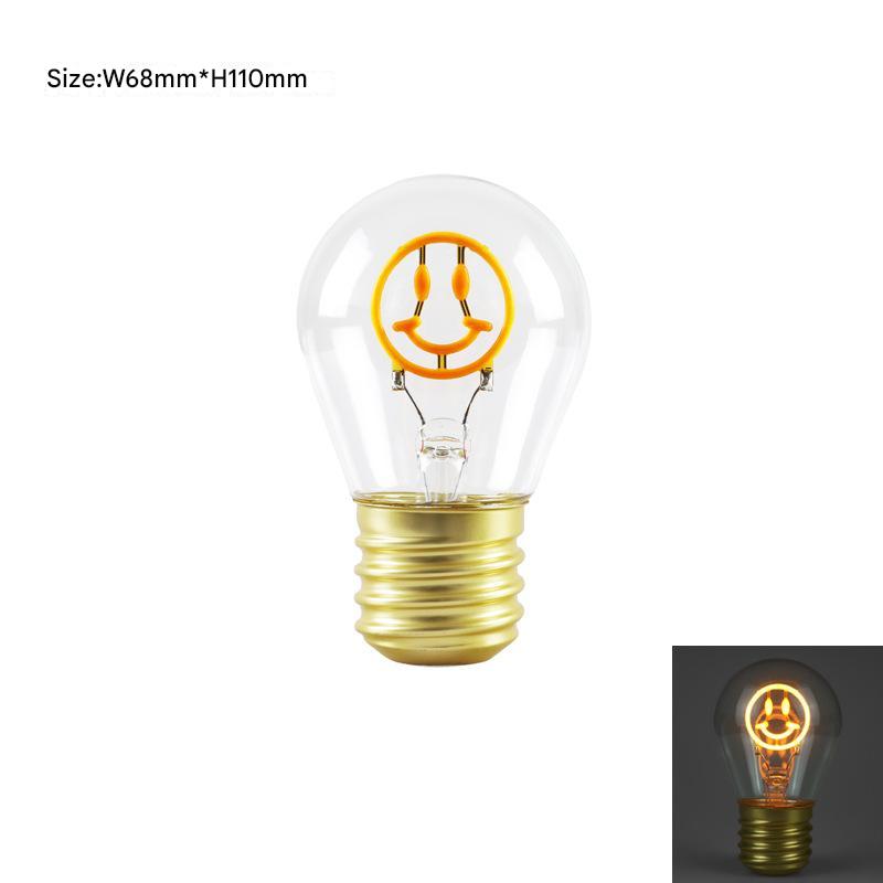 Smiley Face Shape Portable Usb Rechargeable Led Bulb Night Light & Festive Decor