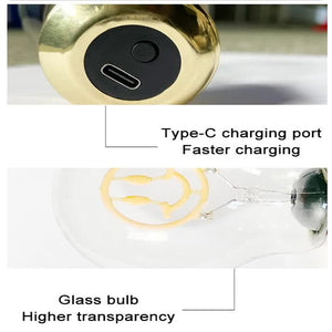 Smiley Face Shape Portable Usb Rechargeable Led Bulb Night Light & Festive Decor