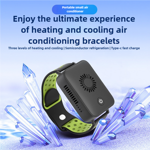 Light Purple Wearable Cooling And Heating Wristband Mini Air Conditioner For Instant Or Relief With Usb Fast Charging