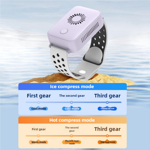 Light Purple Wearable Cooling And Heating Wristband Mini Air Conditioner For Instant Or Relief With Usb Fast Charging