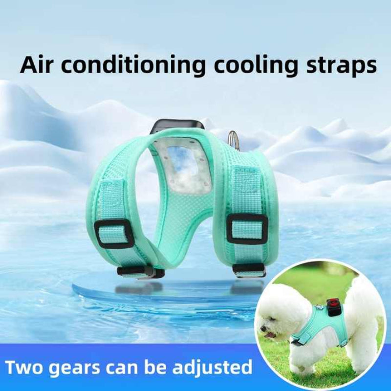 Size Green Pet Cooling Harness Led Lights & Leash Summer Relief For Small Dogs And Cats