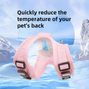 Size Green Pet Cooling Harness Led Lights & Leash Summer Relief For Small Dogs And Cats