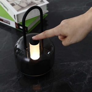 White Portable Rechargeable Led Lantern Touch Control Adjustable Brightness Usb Charging