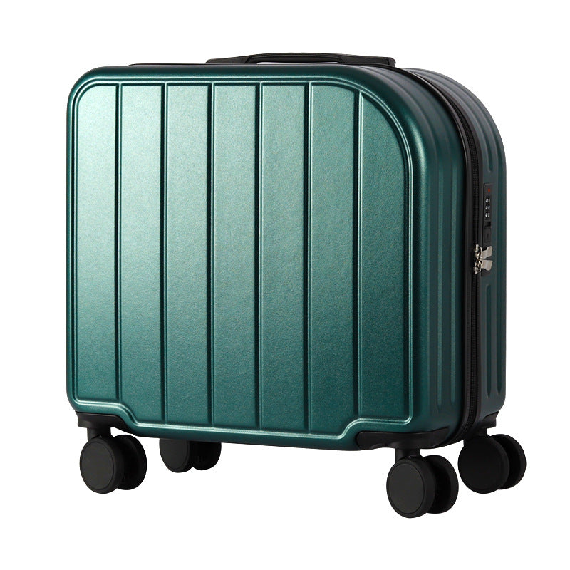 Dark Green 18 Inch Lightweight Carry On Luggage Waterproof & Anti Theft Suitcase With Silent Universal Wheels