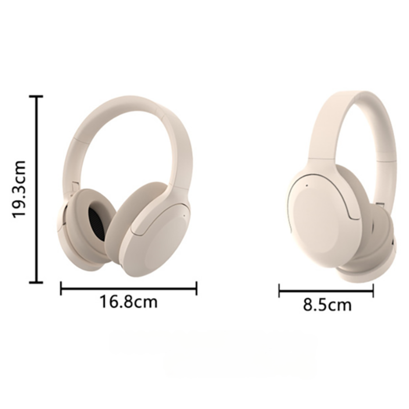 Black P3965 Foldable Bluetooth 5.3 Anc Wireless Over Ear Headphones With Noise Cancellation