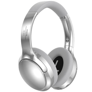 Silver Vje901 Wireless Bluetooth Over Ear Headphones With Active Noise Cancelling