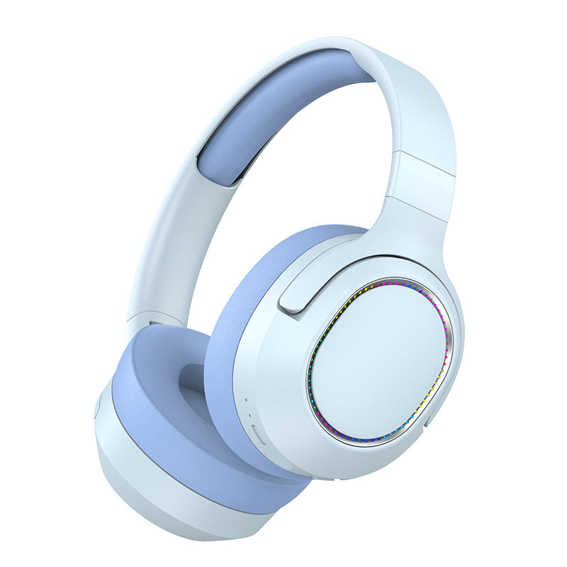 Blue P2963 Wireless Bluetooth Headphones With Led Light Hi Fi Sound And Sport Design