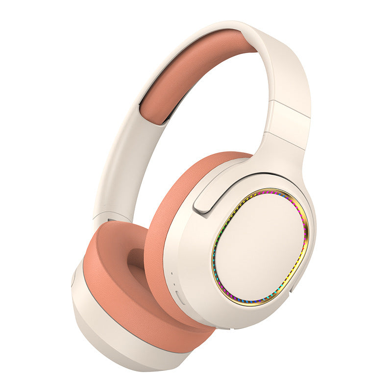 Pink P2963 Wireless Bluetooth Headphones With Led Light Hi Fi Sound And Sport Design