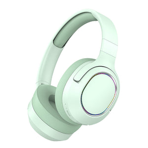 Green P2963 Wireless Bluetooth Headphones With Led Light Hi Fi Sound And Sport Design