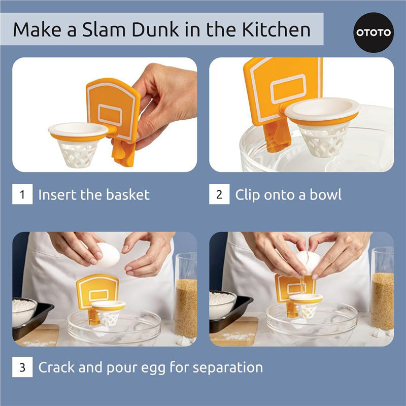 Dunk N' Egg Fun And Innovative Basketball Themed Yolk Separator For Your Kitchen