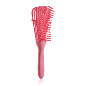 3Pcs Pink Octopus Style Detangling Brush 8 Flexible Arms For Effortless Hair Styling