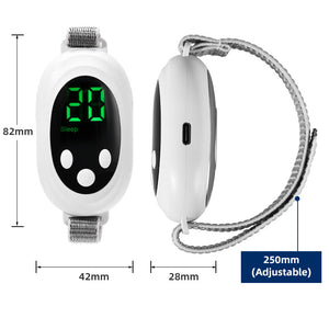 White Portable Sleep Aid Device Ems Pulse Relaxation & Stress Relief Gadget With Led Display Adjustable Wrist Strap