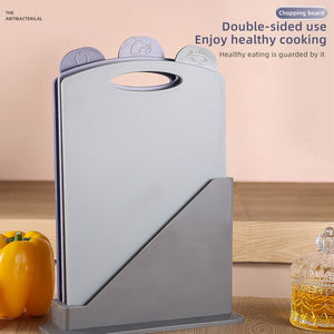 Double Sided Kitchen Chopping Board Set With Non Slip Base And Food Specific Tabs 3 Piece