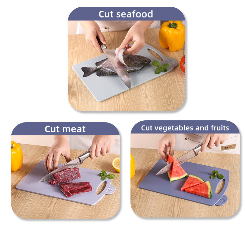 Double Sided Kitchen Chopping Board Set With Non Slip Base And Food Specific Tabs 3 Piece