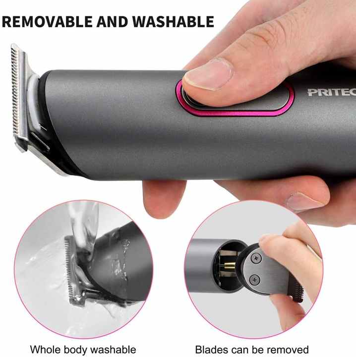 Pritech 2888 Professional Hair Clipper Kit Usb Rechargeable 600Mah Battery Ipx6 Waterproof Grooming Set