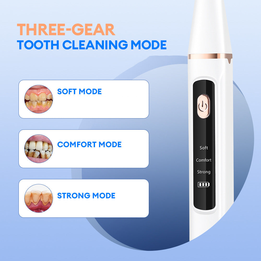 3 Speed Ultrasonic Electric Dental Cleaner With Led Light And Type Charging Professional Plaque Remover Kit