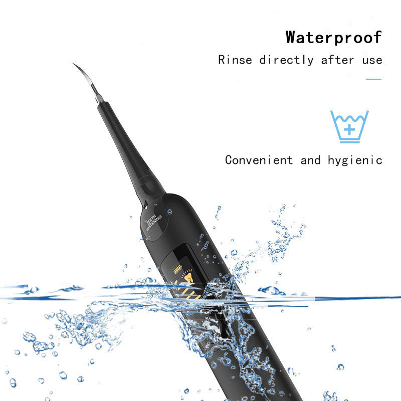 Rechargeable Electric Dental Scaler With Led Display And Cleaning Kit 250Mah Battery Home Use Plaque Remover