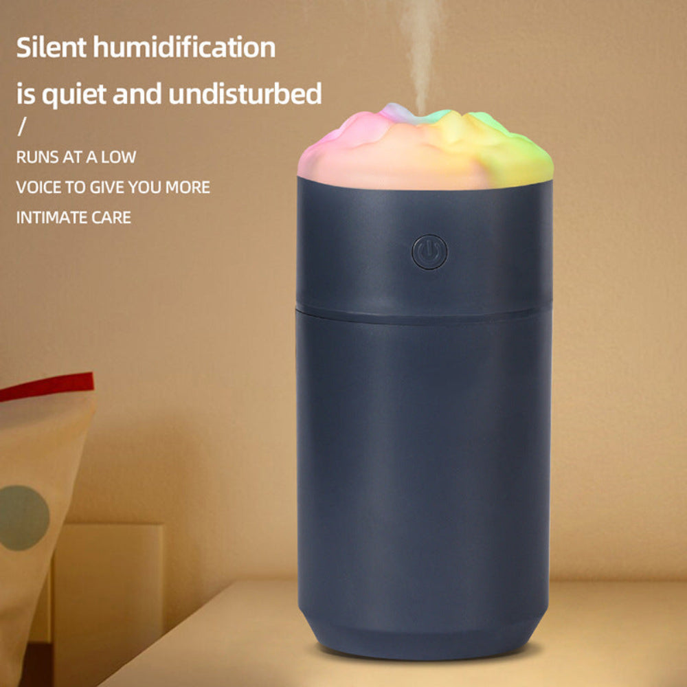 2Pcs Blue Portable 350Ml Led Desk Humidifier With Non Wet Design Silent Cool Mist For Home Office And Car