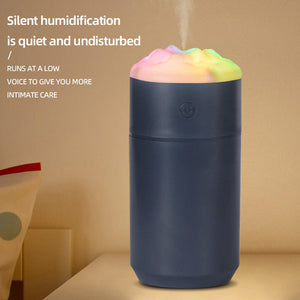 2Pcs Blue Portable 350Ml Led Desk Humidifier With Non Wet Design Silent Cool Mist For Home Office And Car