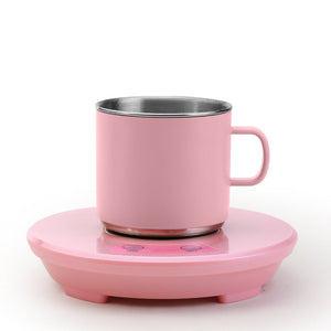 Pink Multifunctional Cooling And Heating Cup With Mug 10W Rapid Temperature Adjustment