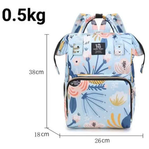 Large Capacity Multi Functional Baby Diaper Backpack Stylish And Travel Friendly Mummy Bag Crown Blue