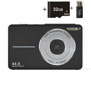 Black Dc403 Digital Camera 16X Zoom 2.4 Inch Ips Screen 32Gb Memory Card Included