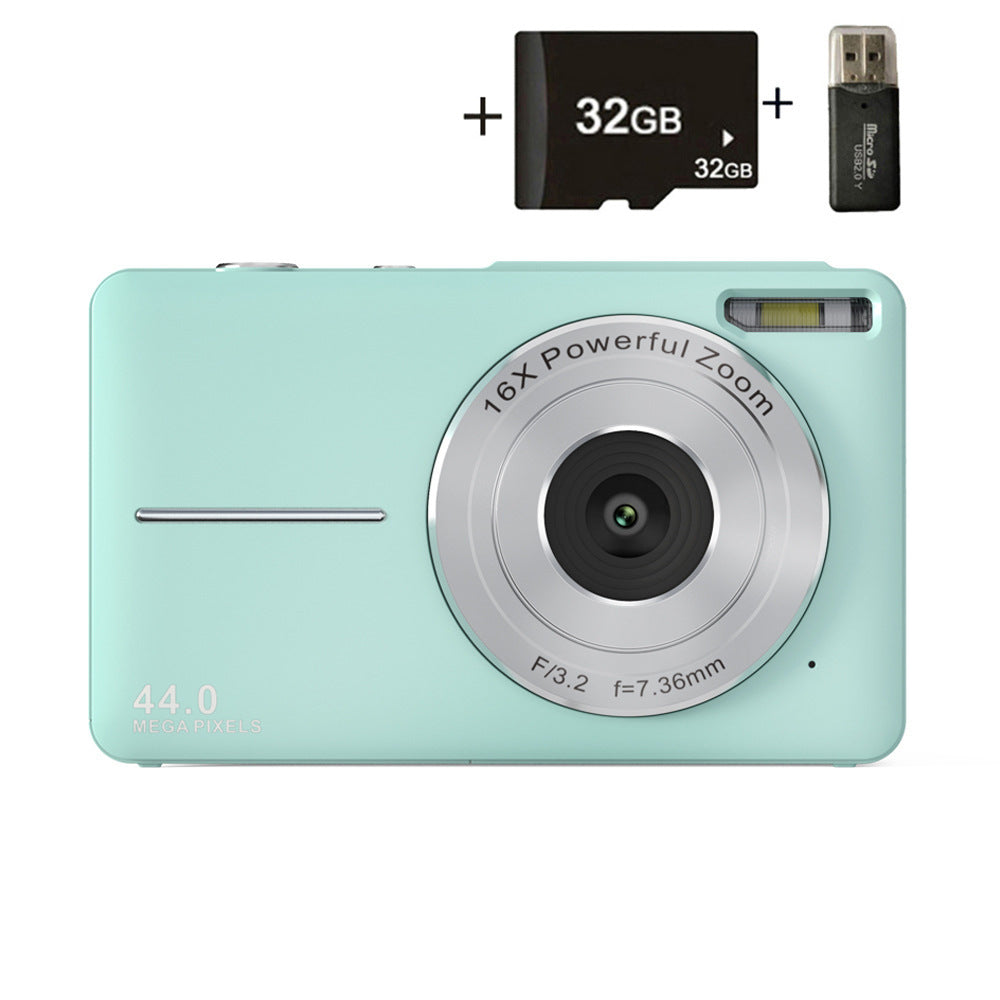 Green Dc403 Digital Camera 16X Zoom 2.4 Inch Ips Screen 32Gb Memory Card Included