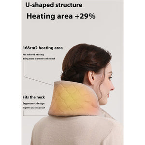 Beige Upgraded Electric Heated Scarf 3 Level Adjustable Heating