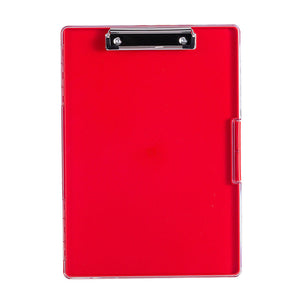 Red A4 Plastic Document Storage Clipboard Portable And Durable