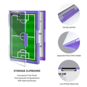 Purple A4 Plastic Document Storage Clipboard Portable And Durable