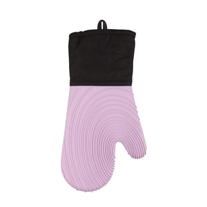 Purple Spiral Pattern Silicone Oven Mitts Heat Resistant And Non Slip Design (1 Pair/2 Pcs)