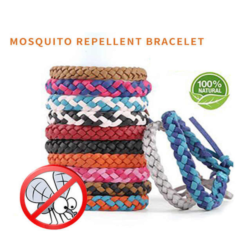 Natural Mosquito Repellent Bracelet Adjustable And Long Lasting Set 1 (12Pcs Random Colors)