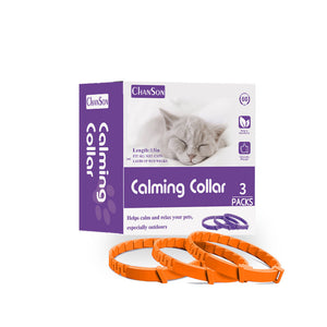 Oange Calming Collars For Cats Natural Anxiety Relief Adjustable 3 Pack (2 Set/6Pcs)