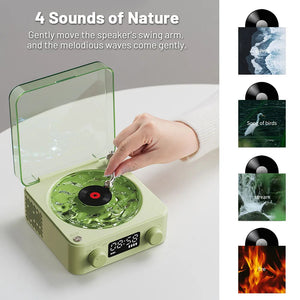 Green Kw03 Bluetooth Sleep Sound Machine Retro Design With 1500Mah Battery