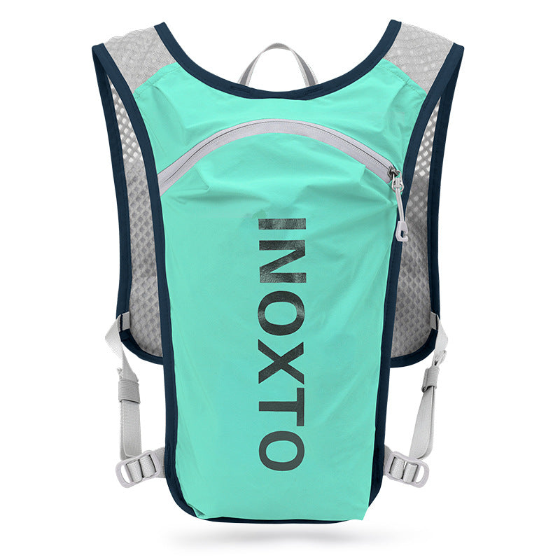 Lightweight Hydration Running Vest With 5L Capacity And Reflective Strips Green