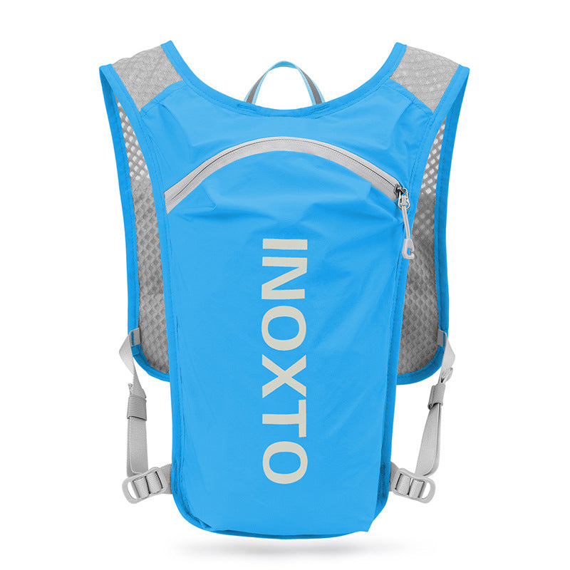 Lightweight Hydration Running Vest With 5L Capacity And Reflective Strips Blue