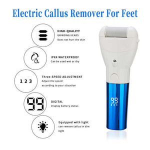 Rechargeable Electric Callus Remover With Adjustable Speeds And Led Display Dark Blue