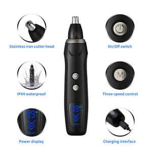 6 In 1 Rechargeable Electric Grooming Kit With Interchangeable Heads And Led Display