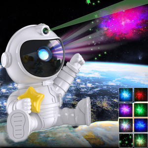 Astronaut Galaxy Projector Night Light With Remote Control Pentagram